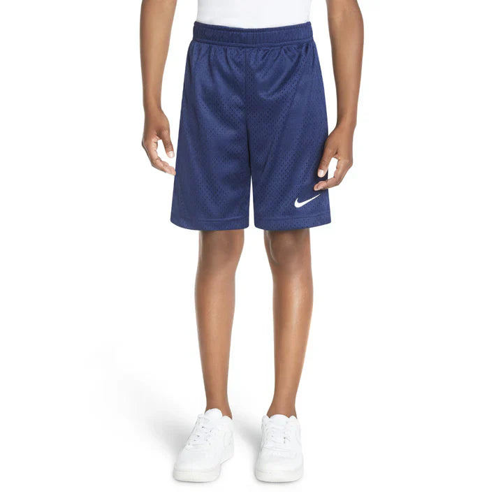 NIKE MESH KNIT SHORTS BINARY BLUE (LITTLE KIDS)