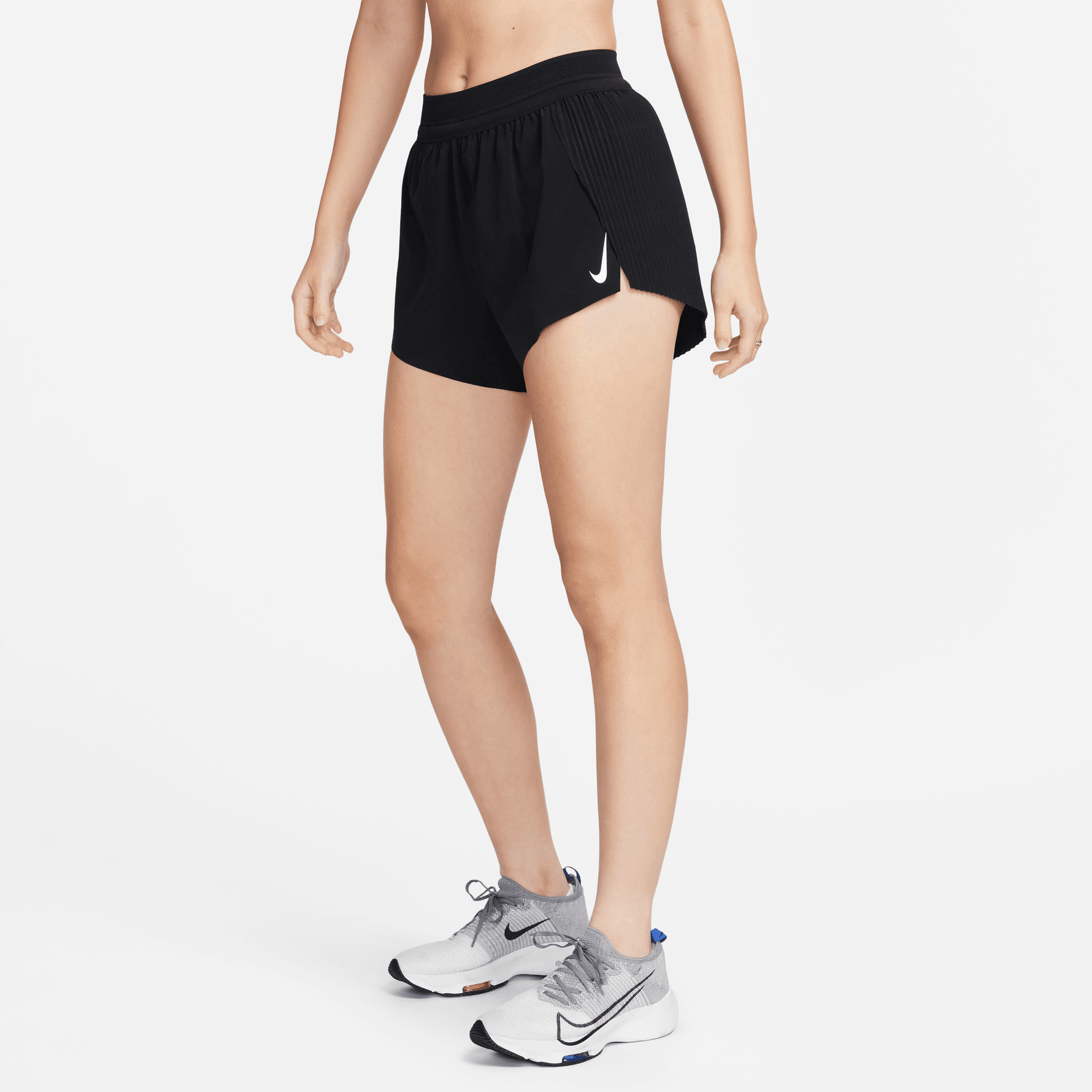 NIKE AEROSWIFT WOMEN'S DRI-FIT ADV MID-RISE BRIEF-LINED 3" RUNNING SHORTS