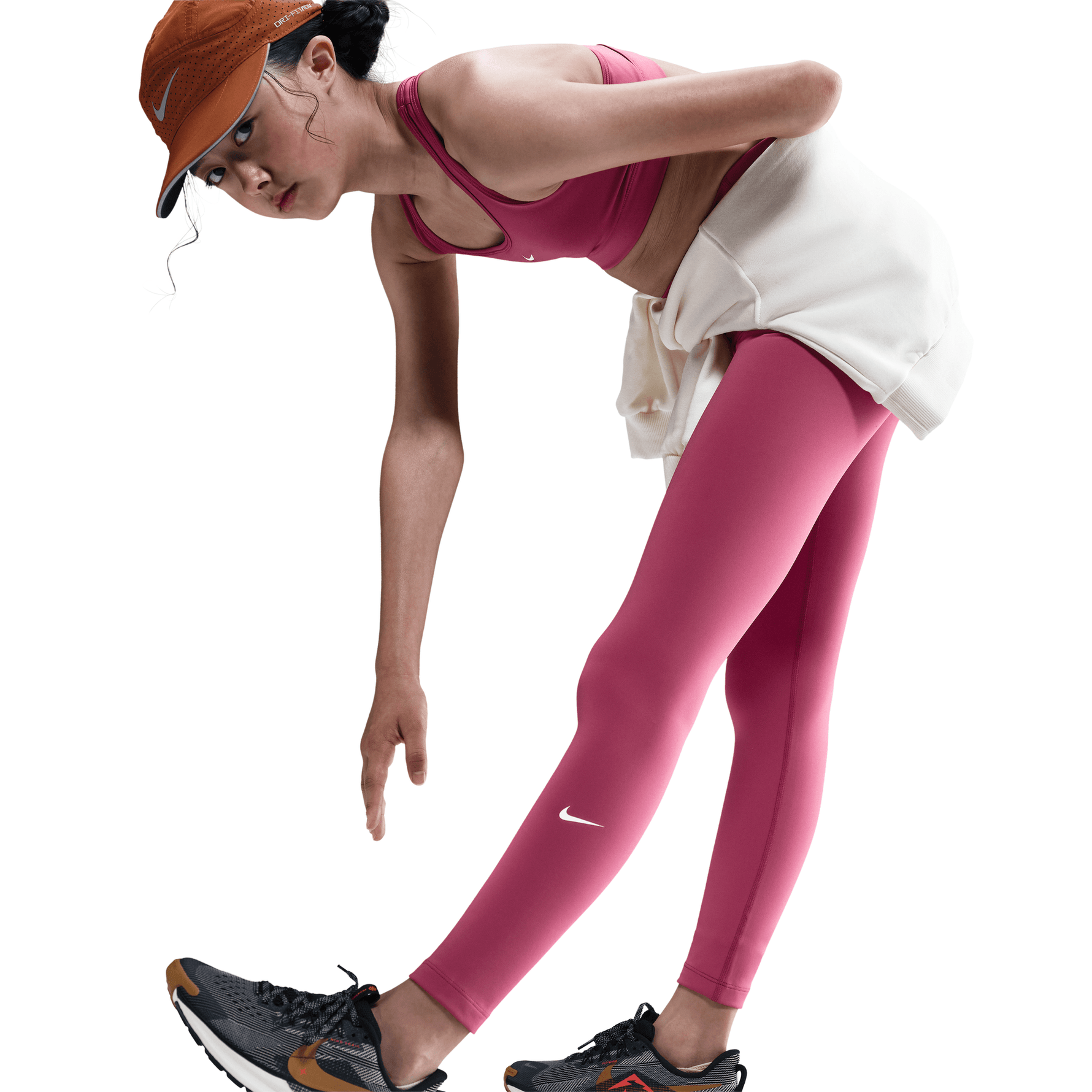 NIKE ONE BIG KIDS' (GIRLS') DRI-FIT HIGH-WAISTED LEGGINGS