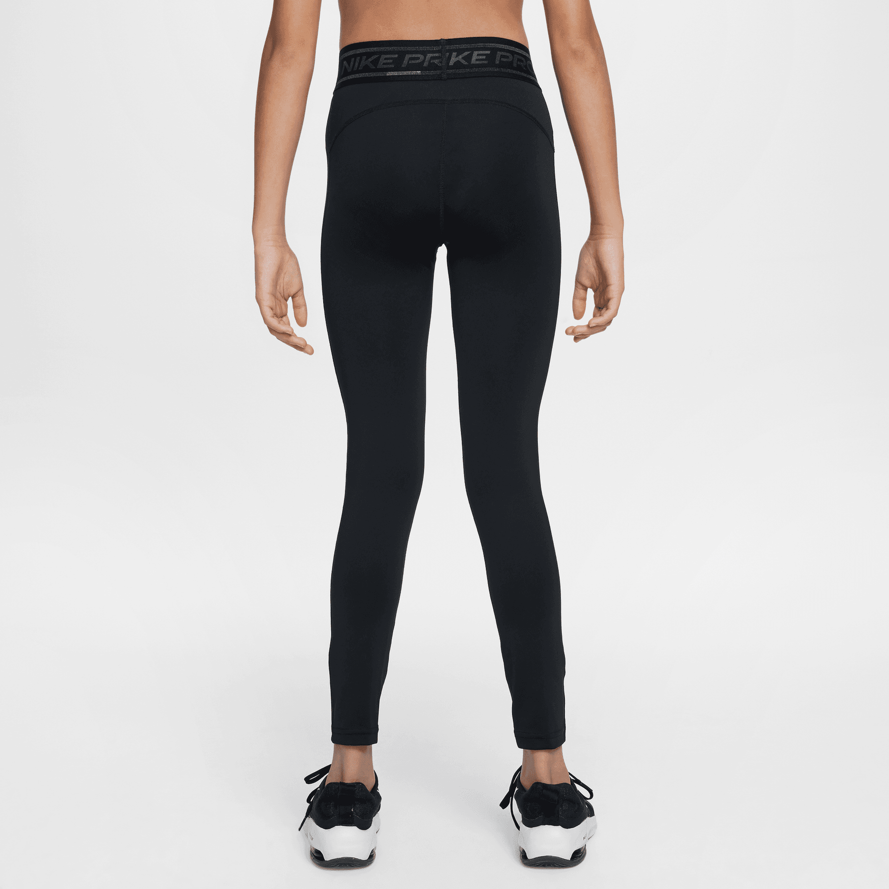 NIKE PRO GIRLS' DRI-FIT MID-RISE LEGGINGS