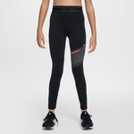 NIKE PRO GIRLS' DRI-FIT MID-RISE LEGGINGS