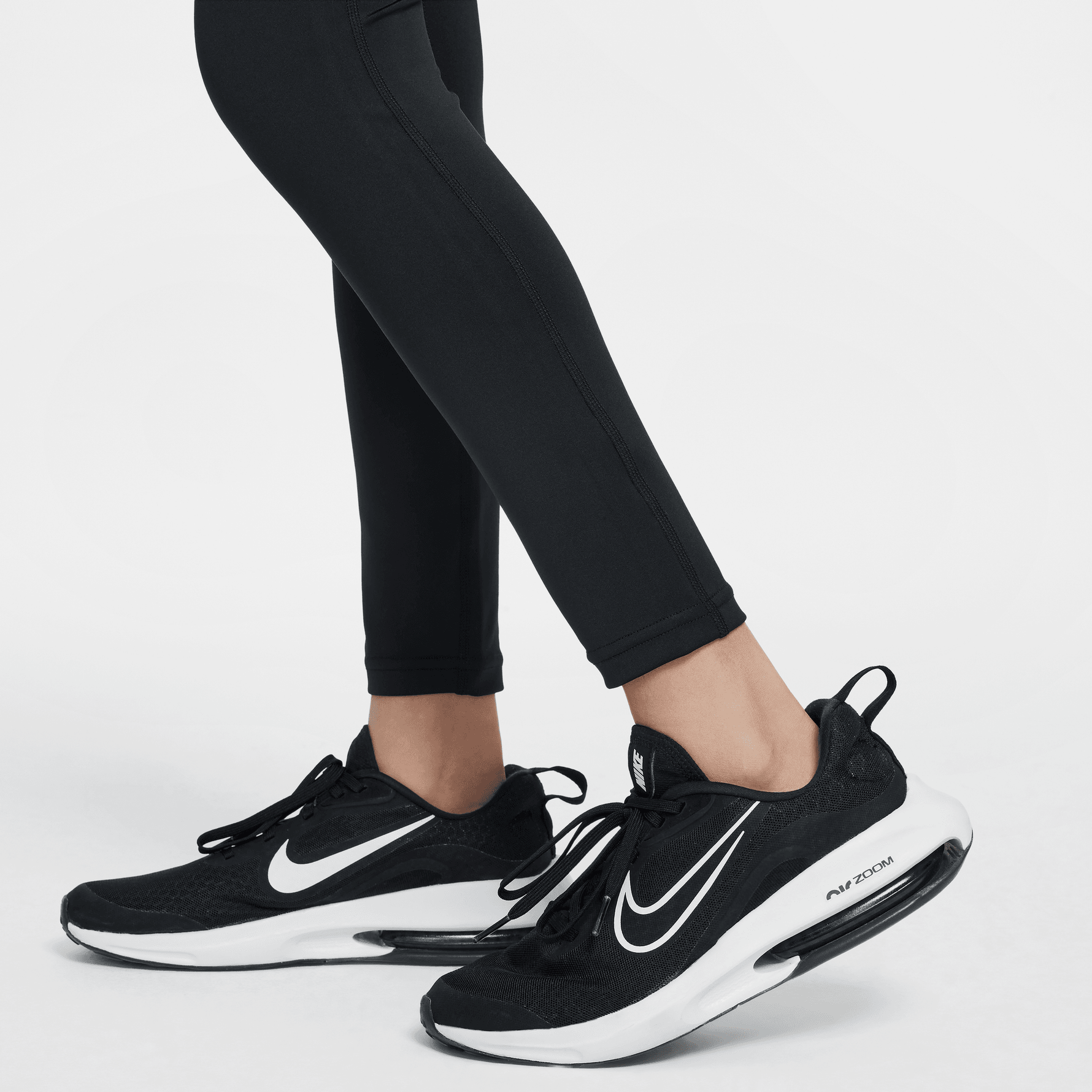 NIKE PRO GIRLS' DRI-FIT MID-RISE LEGGINGS