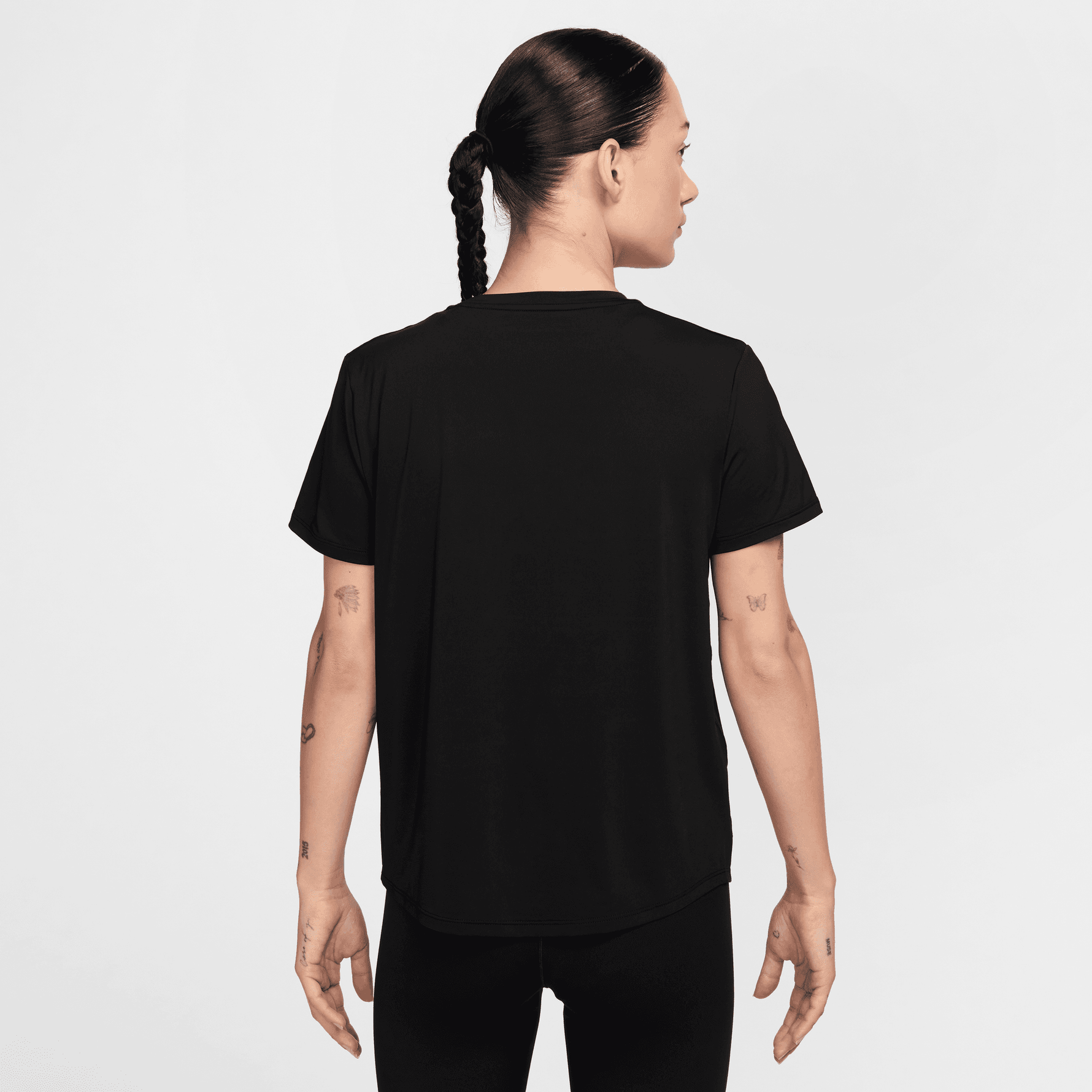 NIKE ONE SWOOSH WOMEN' S DRI-FIT SHORT-SLEEVE RUNNING TOP
