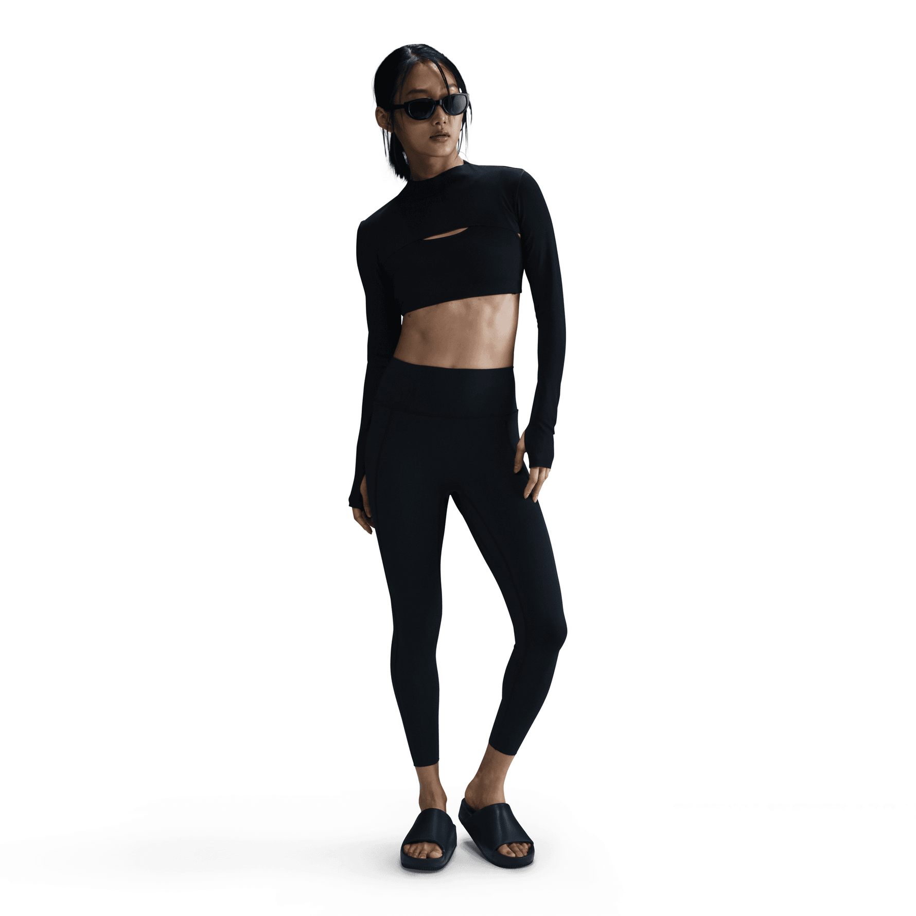 NIKE UNIVERSA WOMEN'S MEDIUM-SUPPORT HIGH-WAISTED 7/8 LEGGINGS WITH POCKETS