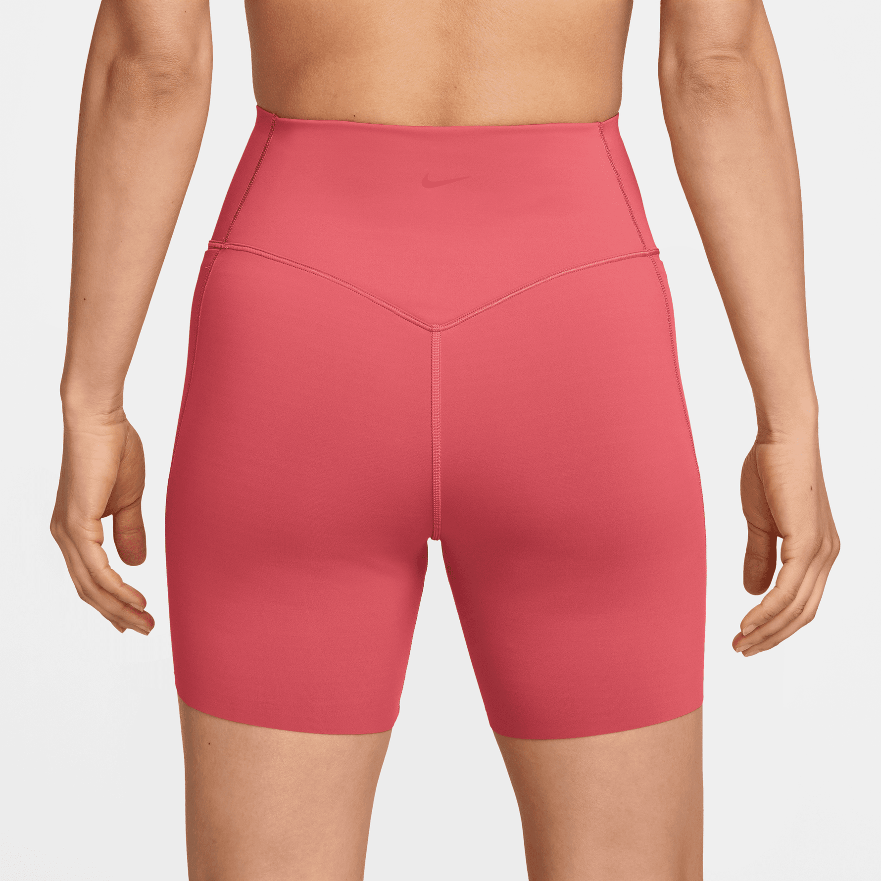 NIKE UNIVERSA WOMEN'S HIGH-WAISTED 5" BIKER SHORTS WITH NO FRONT SEAM