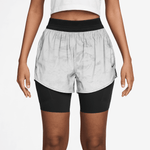 NIKE SWIFT WOMEN'S MID-RISE 2-IN-1 RUNNING SHORTS WITH REFLECTIVE ACCENTS