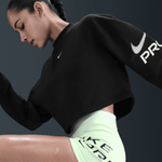 NIKE PRO WOMEN'S DRI-FIT LOOSE CREW-NECK FRENCH TERRY SWEATSHIRT