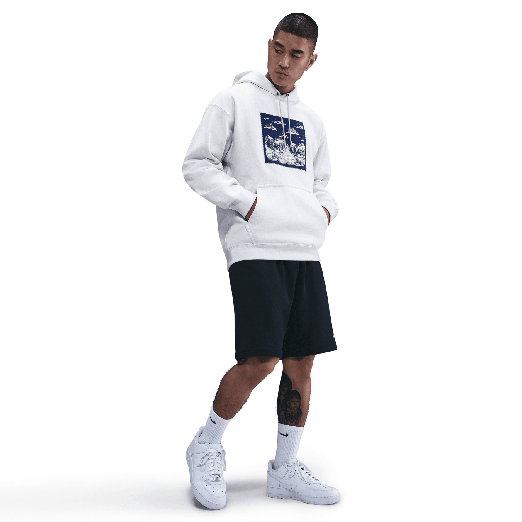 NIKE SOLO SWOOSH MEN'S PULLOVER FLEECE HOODIE