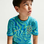 Brazil Big Kids' Nike Dri-FIT Soccer Pre-Match Short-Sleeve Top