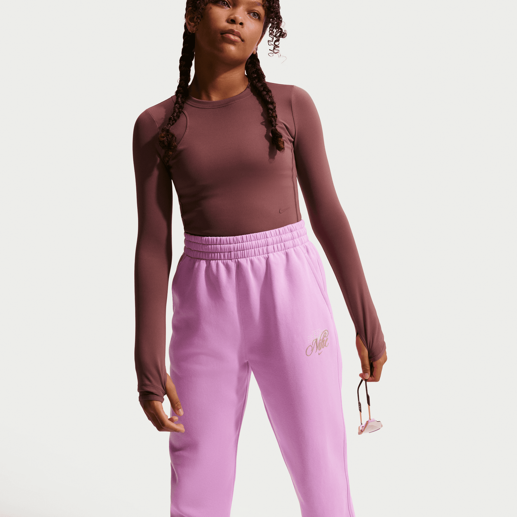 NIKE SPORTSWEAR CLUB FLEECE GIRLS' LOOSE GRAPHIC PANTS