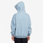 NIKE SPORTSWEAR COLLECTION BIG KIDS' FULL-ZIP HOODED DENIM JACKET