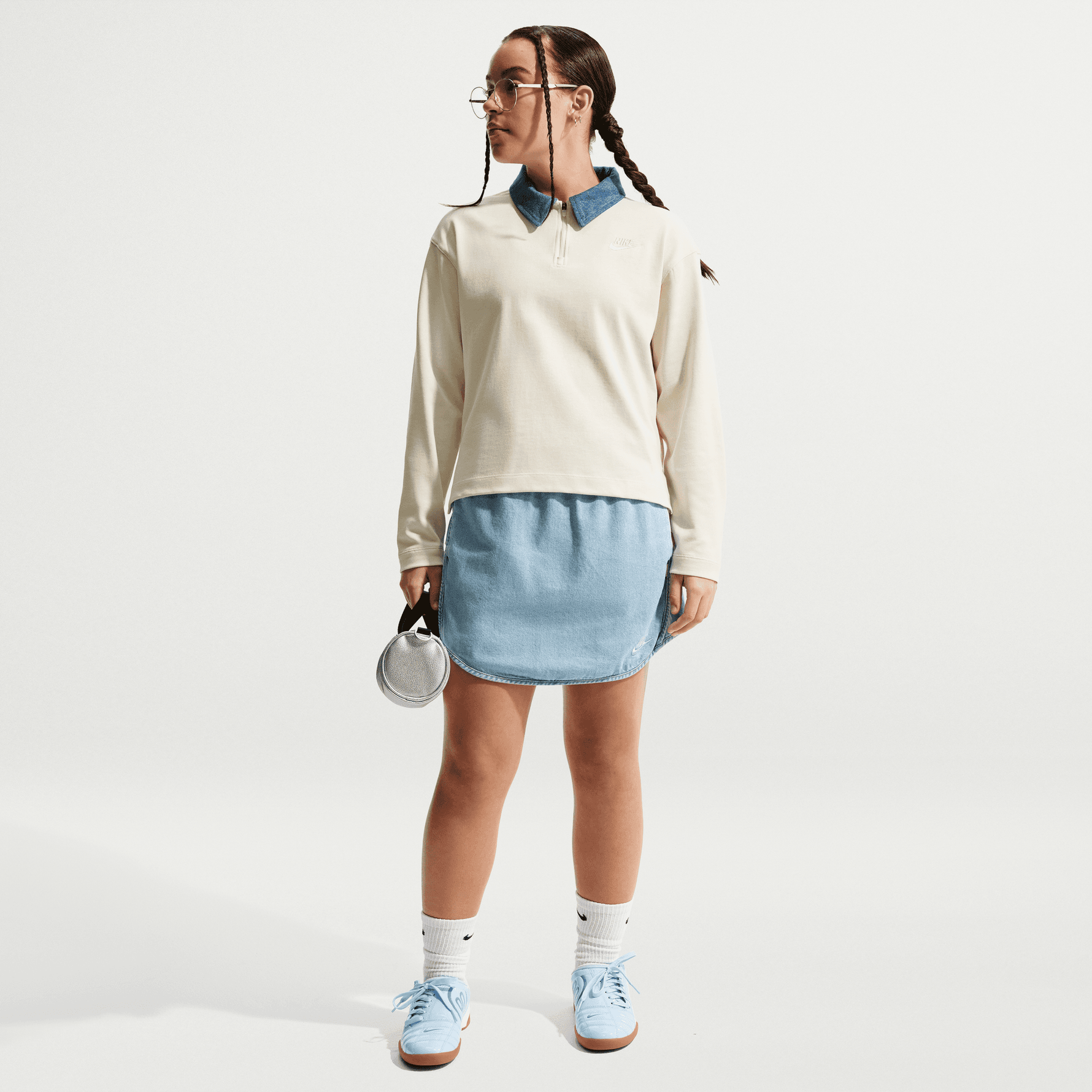 NIKE SPORTSWEAR COLLECTION BIG KIDS' (GIRLS') LONG-SLEEVE POLO TOP