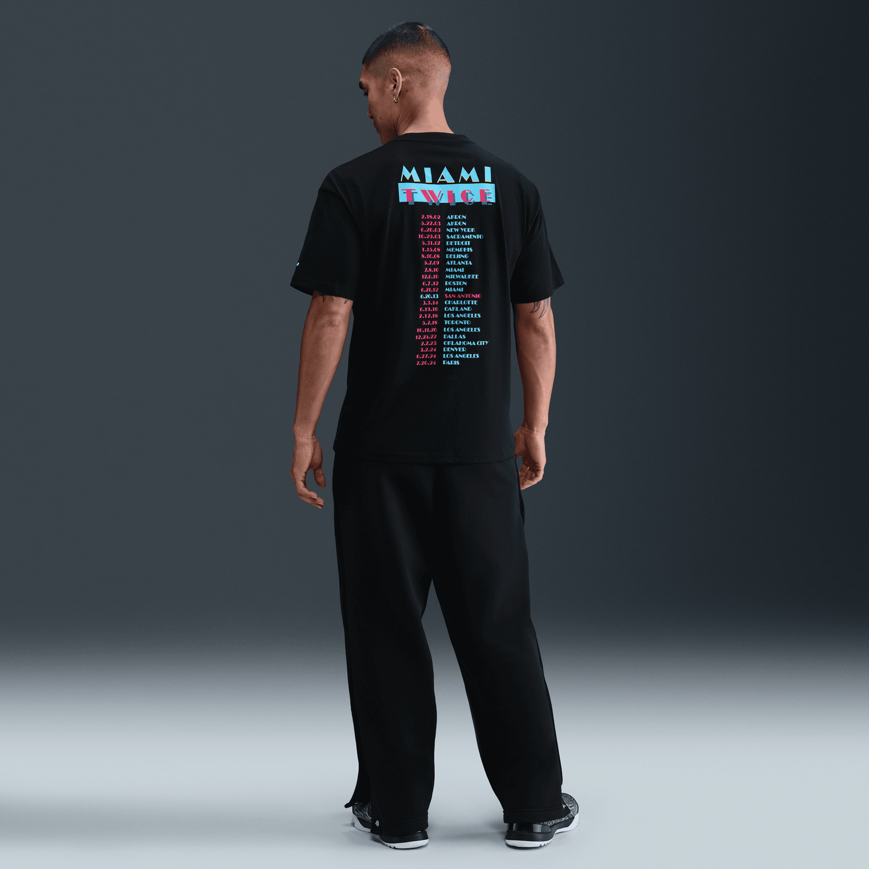 LEBRON "MIAMI TWICE" MEN'S MAX90 BASKETBALL T-SHIRT