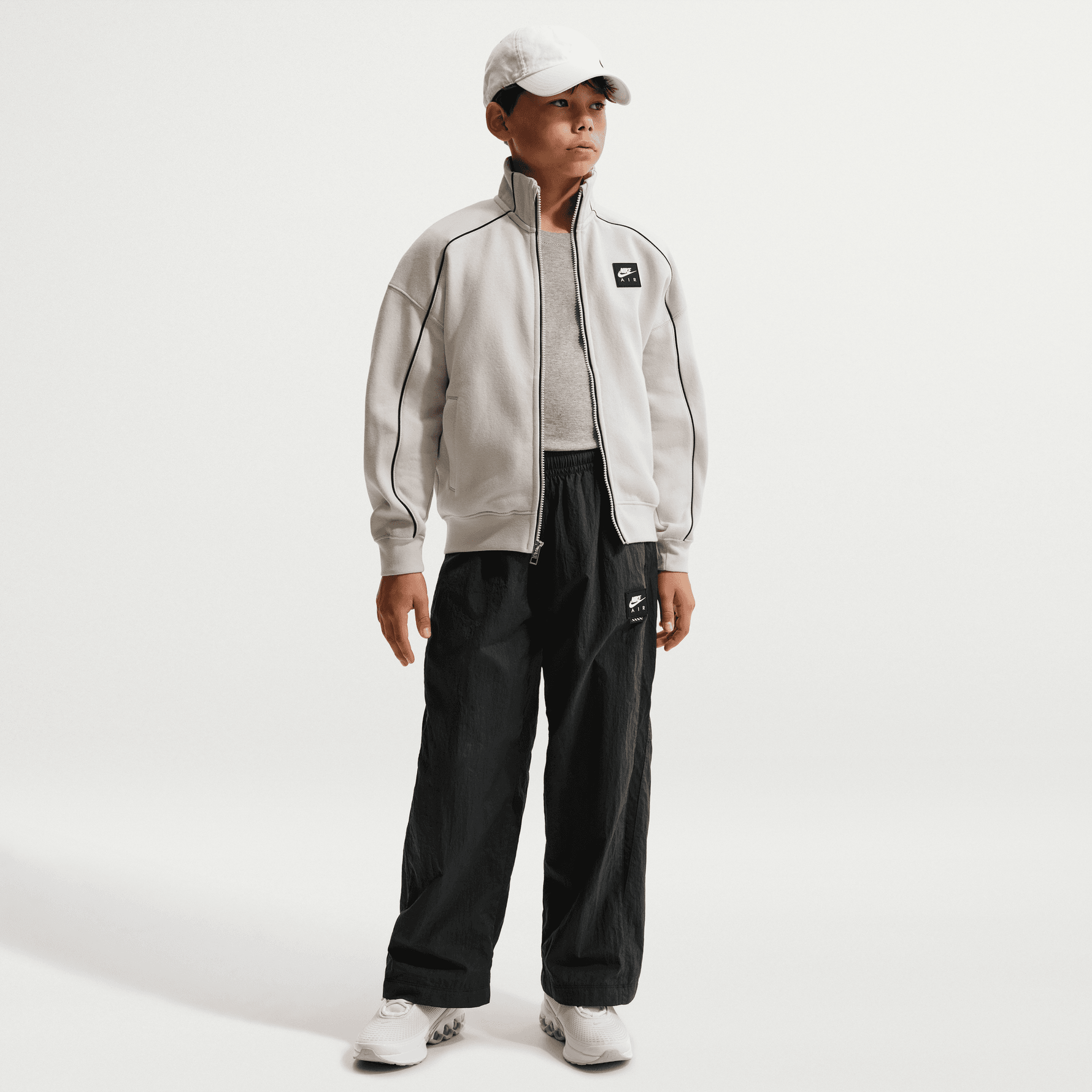 NIKE AIR BIG KIDS' FLEECE TRACK JACKET