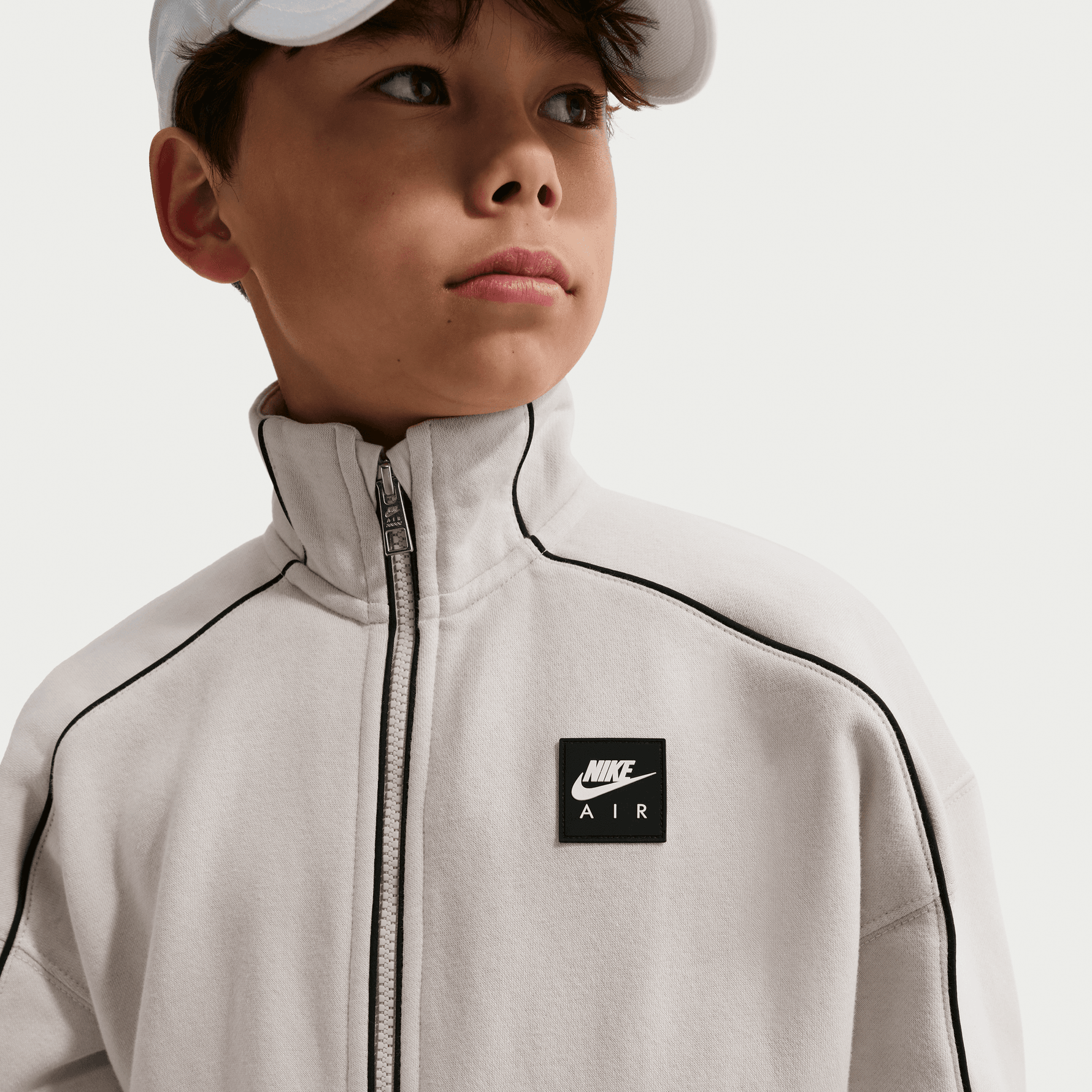 NIKE AIR BIG KIDS' FLEECE TRACK JACKET