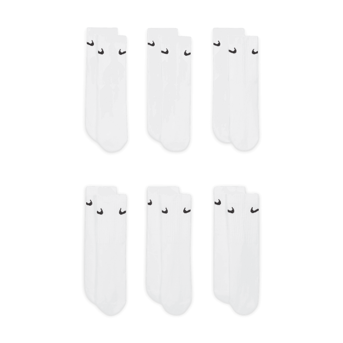 NIKE EVERYDAY KIDS' CUSHIONED CREW SOCKS (6 PAIRS)