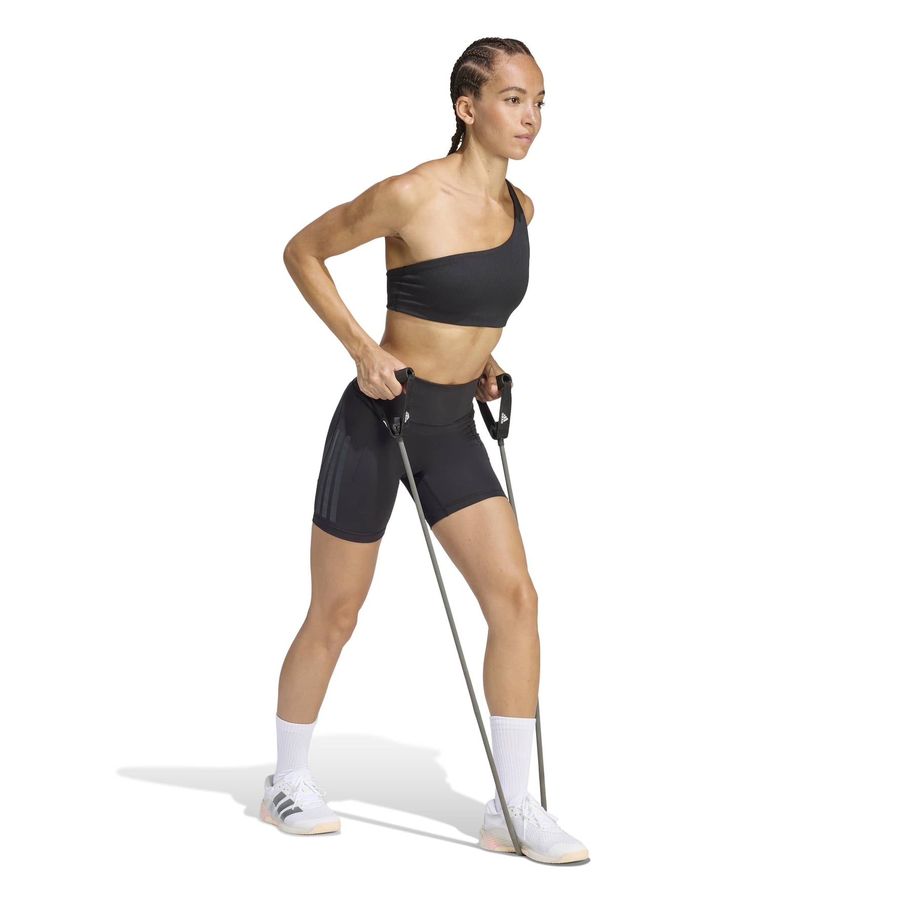 ADIDAS OPTIME WORKOUT 3-STRIPES SHORT LEGGINGS WOMEN'S