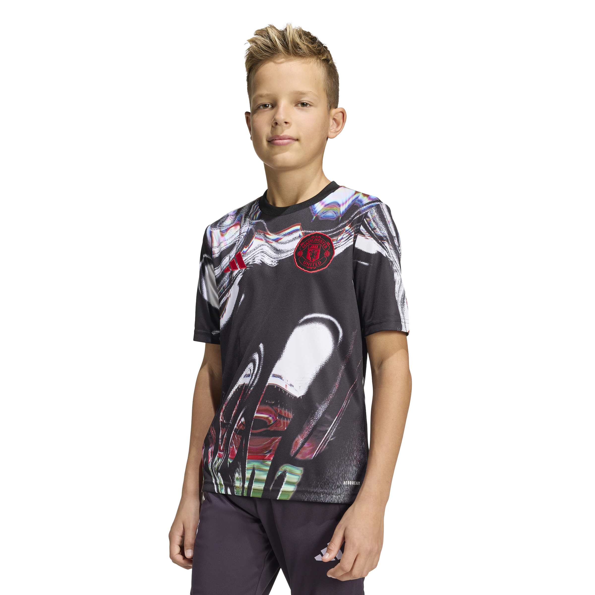 ADIDAS MANCHESTER UNITED 25/26 PRE MATCH JERSEY KIDS
