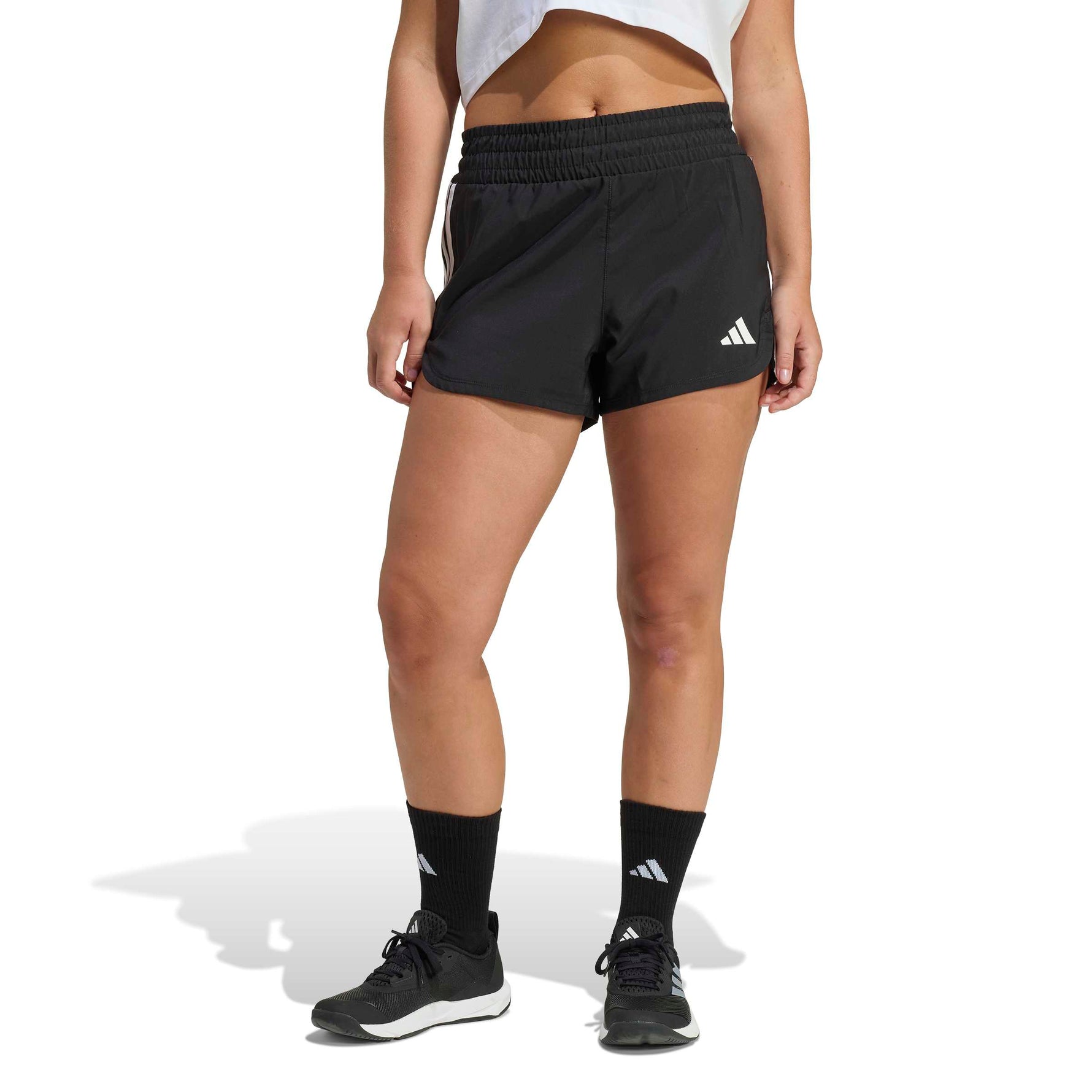 adidas Pacer Workout Woven High Rise Shorts