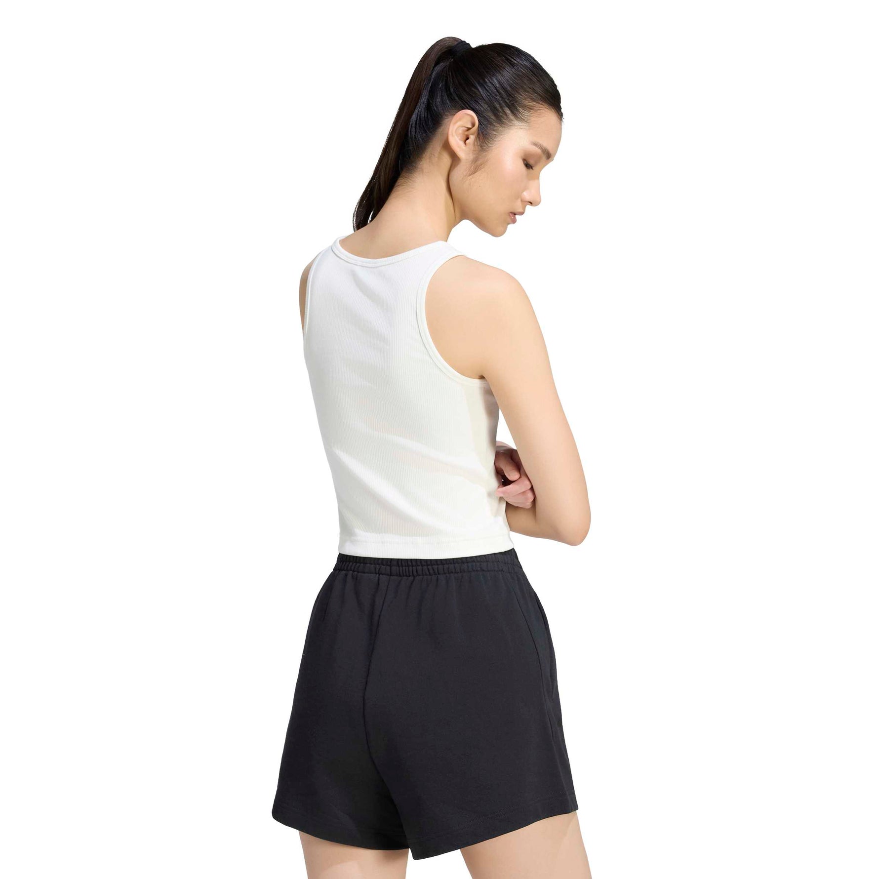 ADIDAS KIT SMALL LOGO RIB TANK Off White