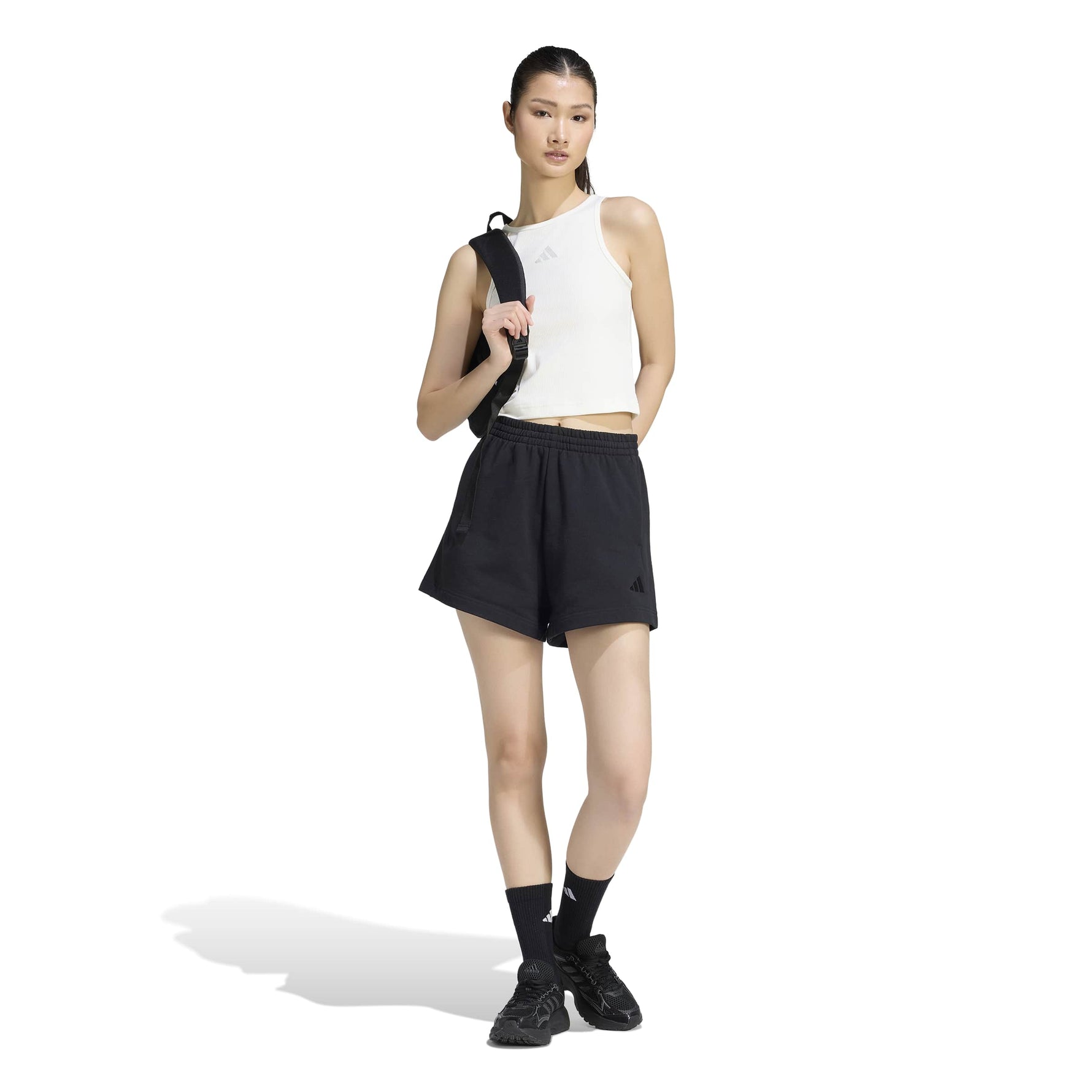 ADIDAS KIT SMALL LOGO RIB TANK Off White