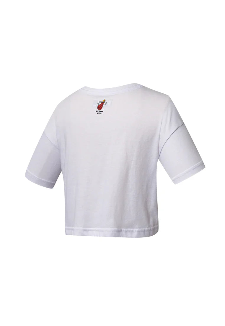NBA MIAMI HEAT BOXY FIT CROPPED TOP