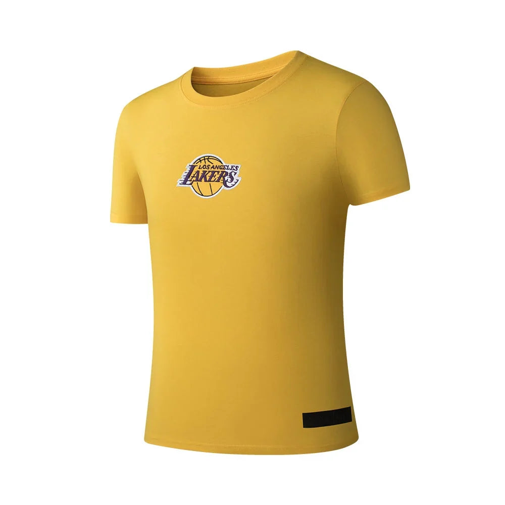 NBA Basics Embroidered Team Logo Loose Fit Mens T-Shirt - Lakers