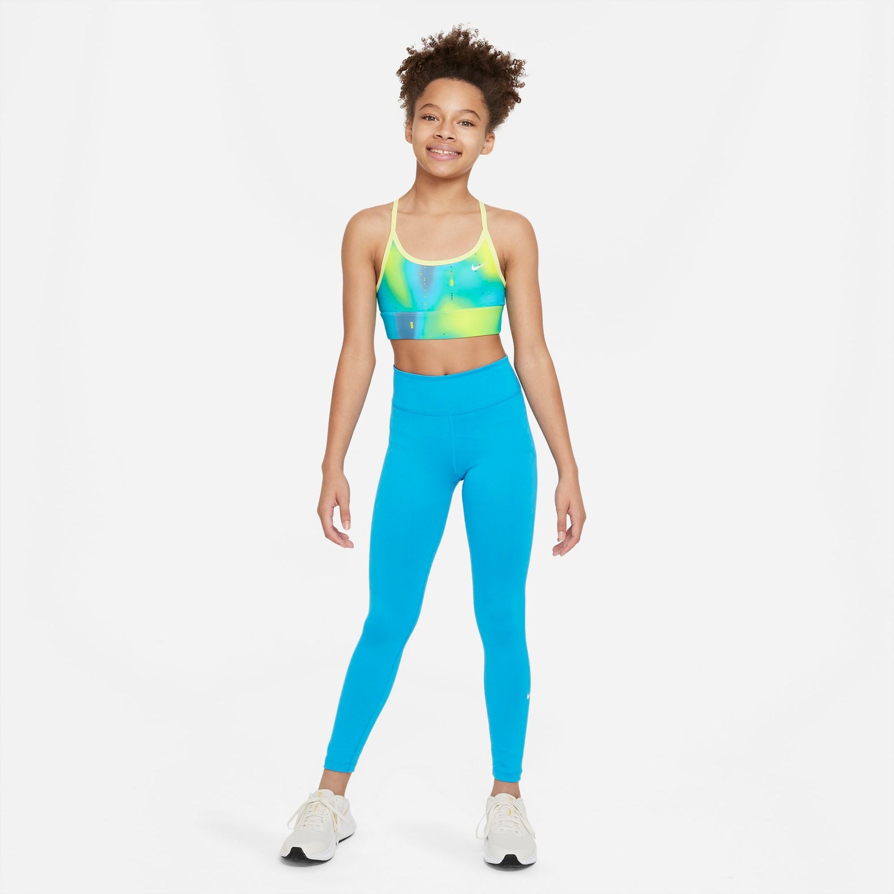 NIKE DRI-FIT INDY BIG KIDS (GIRLS) LIGHT SUPPORT SPORTS BRA