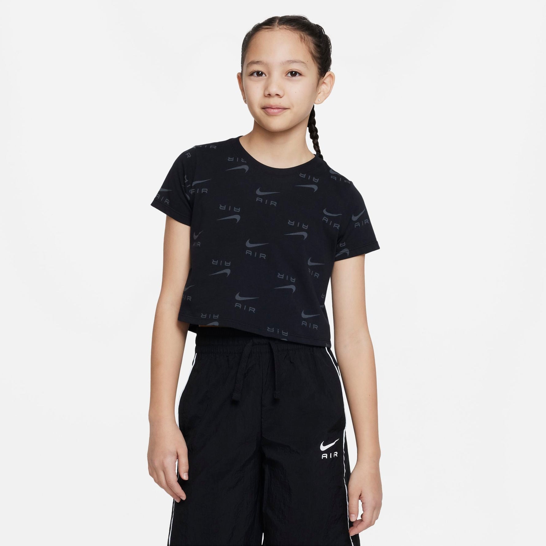NIKE AIR BIG KIDS (GIRLS)CROPPED T-SHIRT