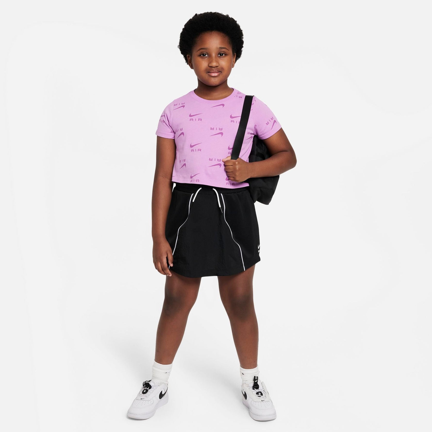 NIKE AIR BIG KIDS (GIRLS) CROPPED T-SHIRT